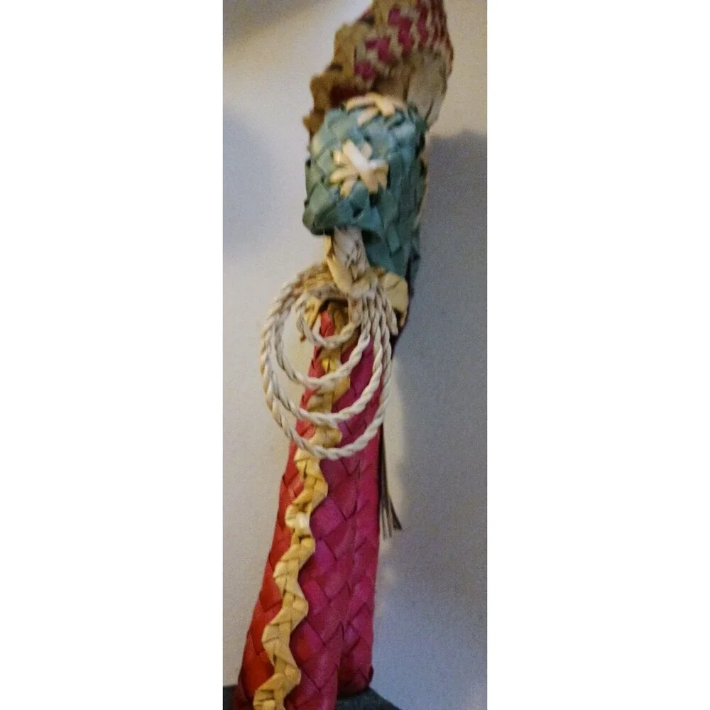 Rare Vintage Handmade Basket Woven Vaquero